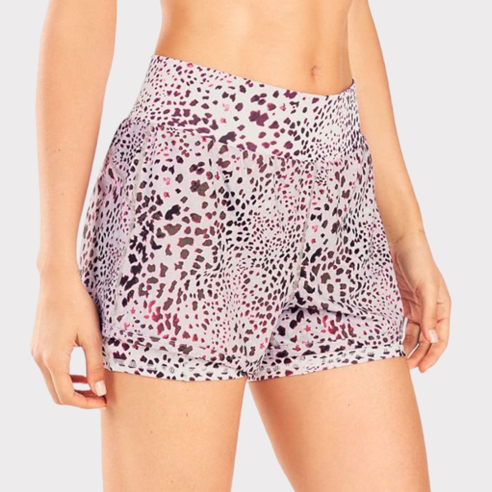 Fabletics - Olesia 2-in-1 Short - Spotted Orchid/Gray - Size S